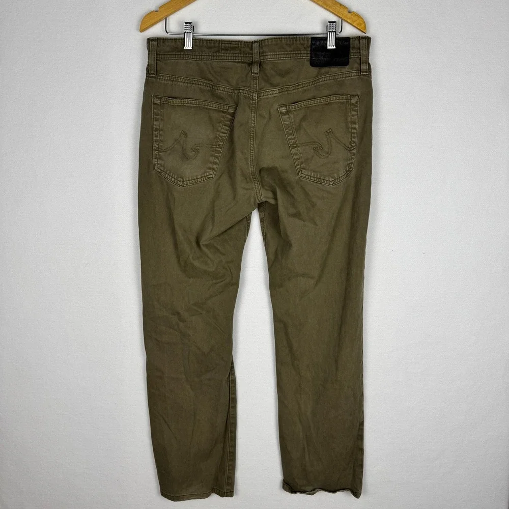 AG‎ Adriano Goldschmied The Graduate Tailored Leg Pants Mens 33x32 Army Green